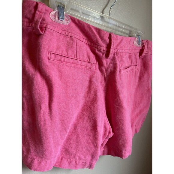 Lilly Pulitzer The Calla Shorts Womens Size 6 Hot Pink Barbie 100% Linen Summer - Picture 7 of 11